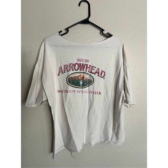 Vintage Arrowhead Water Cut Crop Top Tee - Picture 2 of 2